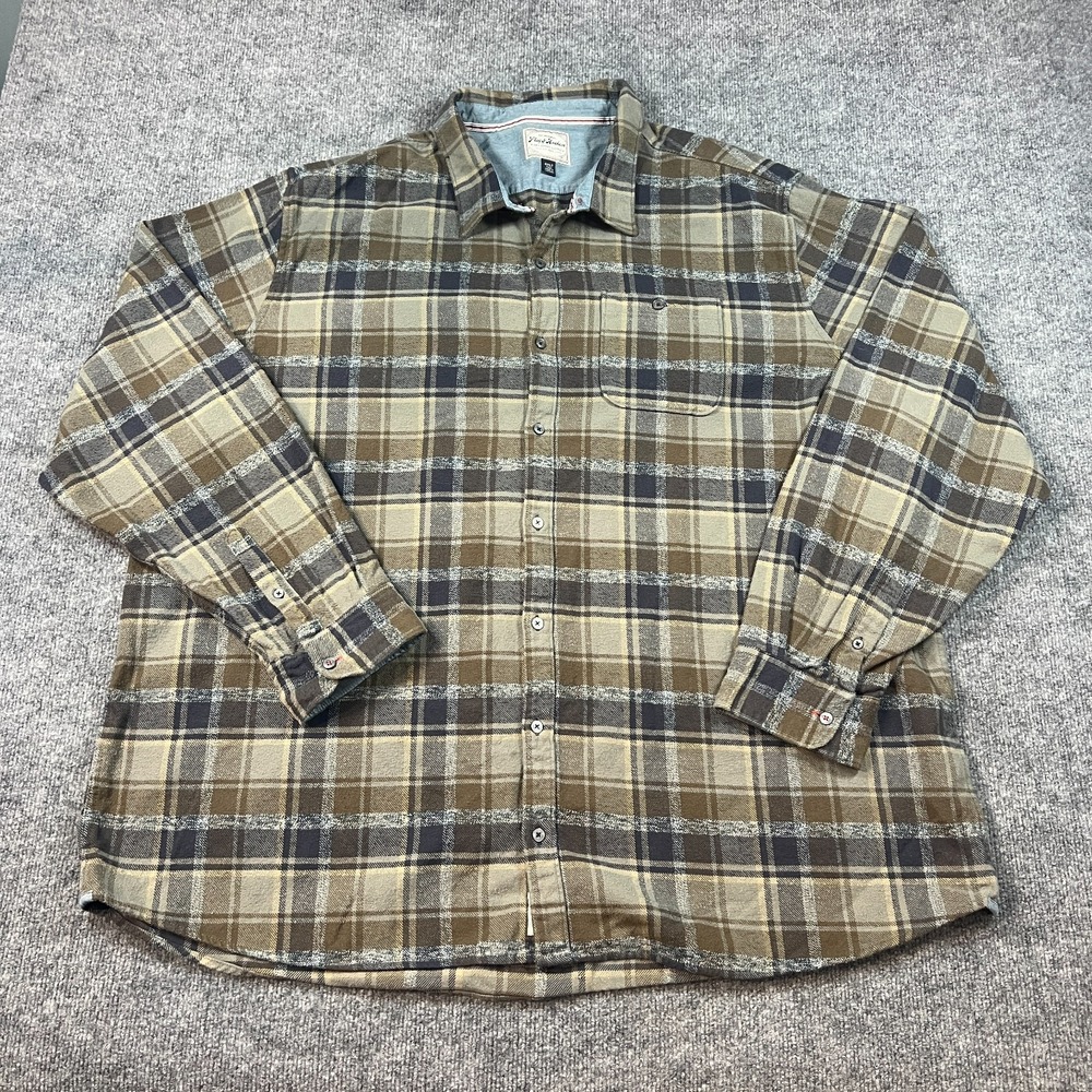 Flag &‎ Anthem Flannel Shirt Mens 4XLT Multicolor Tartan Plaid Cotton Button Up